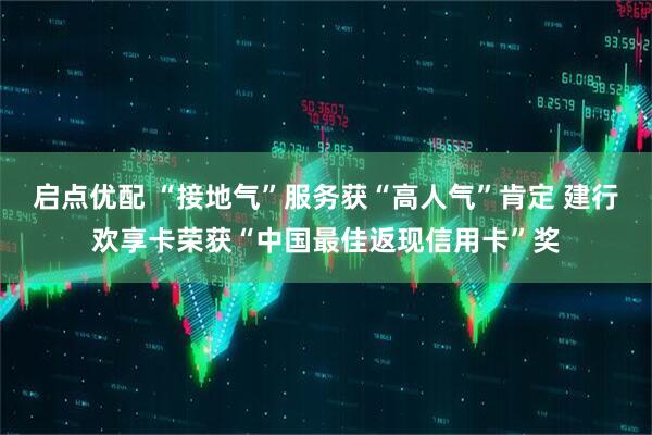 启点优配 “接地气”服务获“高人气”肯定 建行欢享卡荣获“中国最佳返现信用卡”奖