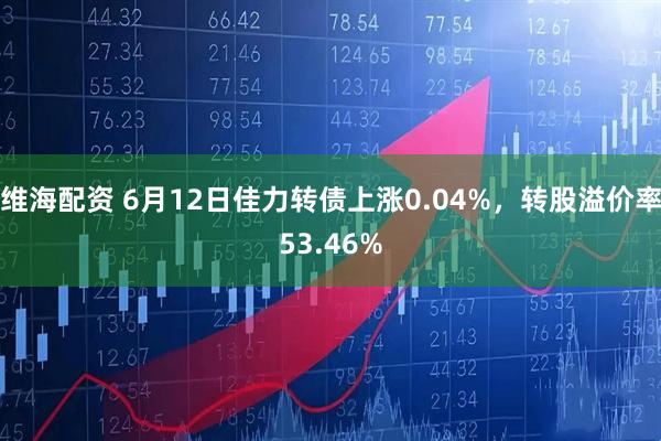 维海配资 6月12日佳力转债上涨0.04%，转股溢价率53.46%